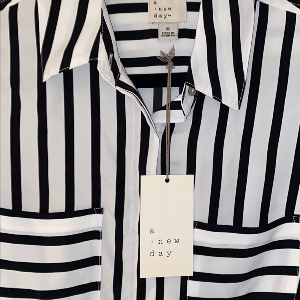 A New Day Striped Blouse - BRAND NEW W/ TAGS